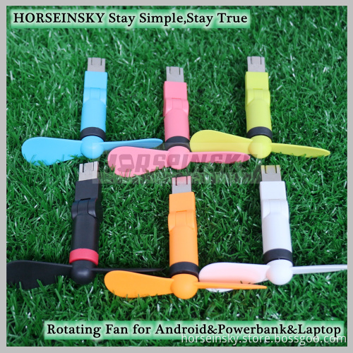 Customized Phone Fan Portable and Rotatable Pocket Fan for USB Enabled Devices
